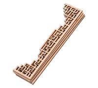 SUPVOX 4pcs Wooden Applique Onlays for DIY Crafts Unfinished Miniature Chinese Beam Decorations Interactive Dollhouse Building Supplies for Sand Table Models Versatile Furniture