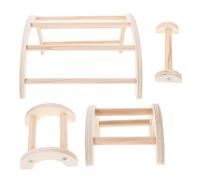 SUPVOX 4pcs Wooden Chicken Ladder Perch Stand for Hens and Chicks, Roosting Bar Set for Poultry Training, Bird Standing Rack Suitable for Coop and Brooder Use