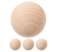 SUPVOX 4pcs Wooden Croquet Balls 3.5 Cm Outdoor Toys Croquet Balls Play Game For Boys Girls Sports Toys Family Gatherings Outside Lawn Games