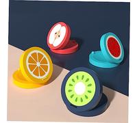 SUPVOX 4pcs Wooden Fruit Castanets Early Education Rhythm Musical Instruments for Percussion for Sensory Development and Music Learning Safe and Design