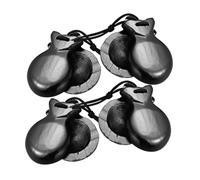 SUPVOX 4pcs Wooden Spanish Castanets Small Percussion Instruments Clear Sound Traditional Craftsmanship Versatile Music Instruments for Adults