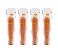 SUPVOX 4pcs Yeast Measuring Cups Set with Seal Clip, Graduated Dry Yeast Measuring Spoon for Baking, Reusable Kitchen Gadget with Scale for Precise Powder Measurement