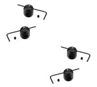 SUPVOX 4sets Black Metal Volume Knob for Electric Guitar Bass Lightweight Easy to Install Potentiometer Cap for Guitar and Shop Use