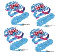 SUPVOX 4sets Hamster Leash and Vest for Small Pets Breathable Material Comfortable Fit for Ferrets Chinchillas and Outdoor Activities