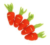 SUPVOX 5 Pcs Felt Carrot Brooches DIY Decorative Felt Carrot Hairpin Clips for Hat Clothes Accessories for Craft Supplies and Personality Display