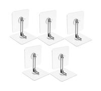 SUPVOX 5 Sets Adhesive Furniture Anchors for Wall Securement Tip No Drill Furniture Wall Safety Anchors for Proofing Cabinets Bookcases Dressers Shelves Multipurpose Fixation