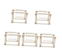 SUPVOX 5 Sets DIY Newton's Cradle Physics Experiment Educational Balance Balls Kit for Science Learning Portable Kinetic Desk Gadget Demonstrating Momentum and Energy Conservation Stem