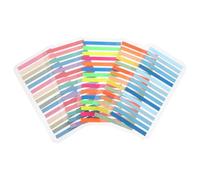 SUPVOX 5 Sets Multicolored Precision Pet Sticky Index Tabs for Annotating Books and Studying, Reusable Translucent Highlighter Strips with 1500pcs for Students School Supplies