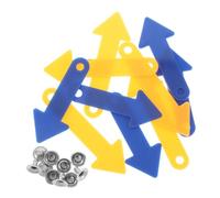 SUPVOX 5 Sets Plastic Hands Clock for Students Learning to Tell DIY Teaching Clock with Yellow and Blue Arrows Easy Assembly Educational Tool for Classroom and Home Use