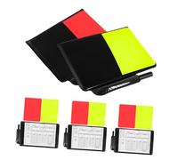 SUPVOX 5 Sets Referee Tools Durable PVC Red Yellow Cards with Notebook for Soccer Football Basketball Games Essential Match Supplies for Referees