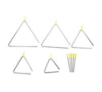 SUPVOX 5 Sets Triangle Percussion Instruments for Metal Triangle Bells with Strikers Educational Musical Lightweight and Portable Design Clear Resonant Sounds for Beginners