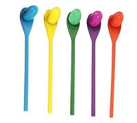 SUPVOX 5 Sets Wooden Egg Spoon Race Game Sensory Training for Balancing Game Enhances Coordination and Sportsmanship for Kindergarten Activities Random Color