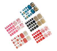 SUPVOX 5 Sheets Toe Nail Art Stickers Decorative Sticker and Women with Creative Pattern, Protective Material Suitable for Kinds of Parties and Holiday Events