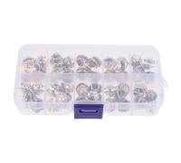 SUPVOX 50pcs Anti Peering Collar Snaps and Nail-free Brooches Set with Pearl Hidden Buttons for Women’s Shirts Skirts Clothing Accessories