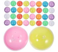SUPVOX 50pcs Balls Number Mini Small Party Empty Vending Machine Capsules Hollow Raffle Draw Translucent Gumball Machine for Clear Funny Round Capsules Empty Pp