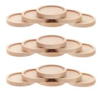 SUPVOX 50pcs Bezel Pendant Blank Pendant Bezel Wooden Khaki 35mm Outer Diameter 30mm Inner Diameter for DIY Crafts and Resin Jewelry