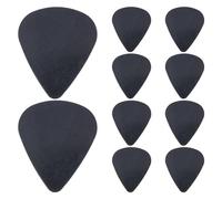 SUPVOX 50pcs Black Celluloid Guitar Picks - 0.5mm Electric Acoustic Guitars Plectrums - Blank Hard Plastic Picks for Music Ukulele Strumming Accessories