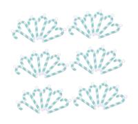 SUPVOX 50pcs Decorative Accessories Plastic Candy Cane Ornaments Mini Craft Decoration Craft Candy Cane DIY Accessories Christmas Decorative Sticks Light Green Resin