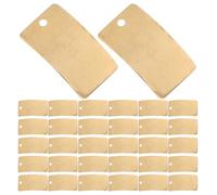 SUPVOX 50pcs DIY Copper Pendant Charms with Single Hole, Concave Rectangle Shape, Stylish and Delicate Copper Hanging Tags for Jewelry Making and Scrapbooking Projects