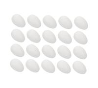 SUPVOX 50pcs DIY Easter Egg Decorations Unfinished Plastic Artificial Eggs for Painting and Crafting Smooth Surface White for Easter and Home Festive Display
