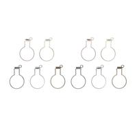 SUPVOX 50pcs Drift Bottle Open Bezels Resin Pendants Alloy Frame Charms for DIY Jewelry Making Mixed Colors Light, Rose Gold, White K, Black, Copper