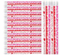 SUPVOX 50pcs Hb Heart-pattern Wooden Pencils and Students, School Learning Supplies, Valentine’s Day Themed Household Graphite Sketch Pencils Random Style