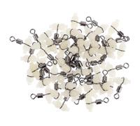 SUPVOX 50pcs Luminous Gourd Shaped Fishing Rolling Swivels Anti-winding Bifurcation Device with Iron and Plastic Material for Fishing Accessories Green