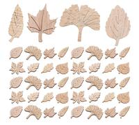 SUPVOX 50pcs Maple Leaf Wood Chips for DIY Scrapbooking and Journaling, Vintage Aesthetic Scrapbook Embellishments, Small Decorative Wooden Pieces for Planner and Diary Crafting