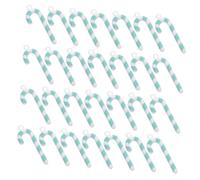 SUPVOX 50pcs Mini Candy Cane Charms for DIY Crafts Small Green Stripy Ornaments Vibrant Christmas Decorations for Parties and Holiday Craft Projects