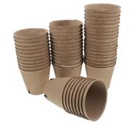 SUPVOX 50PCS Mini Nursery Paper Pots with Drainage Holes for Gardening and DIY Crafts Thickened Round Germination Cups for Small Flowers Succulents Classroom Projects and Plant Growth