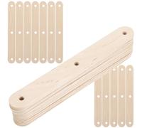 SUPVOX 50pcs Natural Wooden Ice Pop Sticks 3 Holes, Mini Craft Sticks Bulk for Ice Pop Making, Waxing, and DIY Arts Crafts