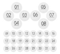 SUPVOX 50Pcs Numbered Plastic Lottery Balls White Sphere Set for Bar Game and Lucky Draw Events