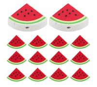 SUPVOX 50pcs Painted Watermelon Wooden Beads 20mm Triangular Shape Delicate Spacer Beads for DIY Jewelry Making Macrame Bracelets Craft Supplies