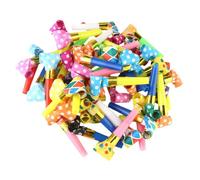 SUPVOX 50pcs Party Whistles for Funny Cheering Whistle Plastic Noise Makers for Birthday Parties Festivals Family Events Safe and Easy to Use Random Color