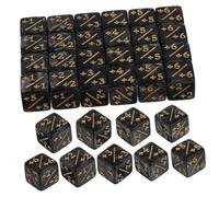 SUPVOX 50PCS Pearl Pattern Math Dice Set for Classroom Teaching Basic Arithmetic Learning Aid Role Playing Party Game Dice