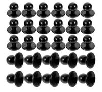 SUPVOX 50Pcs Plastic Buttons for Chef Jackets Uniform Maintenance Extend Life of Chef Coats Black Round Ball-Shaped Stylish Design for Restaurant and Hotel Buttons