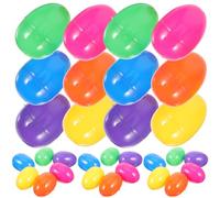 SUPVOX 50pcs Plastic Easter Eggs, Fillable & Reusable for Easter Egg Hunt Party Supplies, Home Celebration And Classroom Prizes