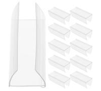 SUPVOX 50pcs Plastic Shelf Label Holders Price Tag Clips Wire Sign Display Stands Retail Merchandise Sign Holders for Supermarket and Office Shelves
