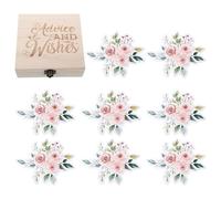 SUPVOX 50pcs Prediction Cards Shower Advice Game Wooden Keepsake Box for Baptism Mom and Interactive Prediction