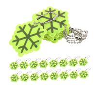 SUPVOX 50pcs Reflective Snowflake Keychain Pendant Dark Boys and Girls Backpack Tag Christmas Party Favor Safety Accessory