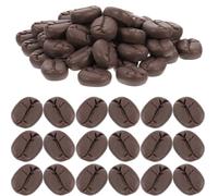SUPVOX 50pcs Simulated Coffee Beans Play Food Set Matte Finish 18x15x7mm Pretend Kitchen Accessories for Bakery Cake Decoration and Role Play