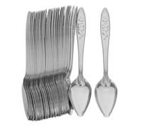 SUPVOX 50pcs Stainless Steel Parrot Feeding Scoops Ergonomic Curved Bird Nursing Spoons Lightweight Portable Hand-rearing Tool for Exotic Birds and Weaning Parrots