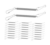 SUPVOX 50pcs Stainless Steel Spring Clips for Small Pet Water Bottle Holders Cage Fasteners for Rabbit Hamster Bunny Water Dispensers Flexible and Easy to Install Fit for Small Animal