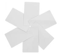 SUPVOX 50pcs Sublimation Aluminum Business Card Blanks 0.21mm Thick Metal Name Cards with Pearl White Coating 3.4x2.1x0.009 Inch for UV Printing and Engraving