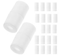 SUPVOX 50pcs White Plastic Breakaway Barrel Clasps Rope Connecting Clasps Lanyard Safety Buckles for DIY Jewelry Making Necklace Bracelet Accessories