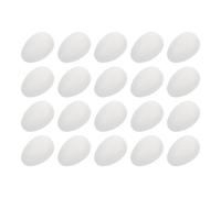 SUPVOX 50pcs White Plastic DIY Easter Egg Hanging Pendants for Craft Painting, Realistic Eggshell Texture Easter Party Decorations and Creative Graffiti Egg Models