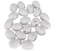 SUPVOX 50pcs White Plastic Easter Eggs 4x3cm Lifelike Small Decorative Eggs for Party Supplies and Holiday Easter Decorations