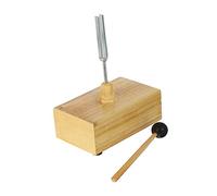 SUPVOX 512hz Steel Tuning Fork with Wooden Resonator Box and Mallet, Physics Teaching Prop for Acoustic Experiments, Mounted on Base for Classroom and Laboratory Use