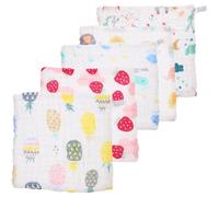 SUPVOX 5pcs Absorbent Cotton Towel Six-Layer Soft Terry Towels for Boy Girl Facecloth Nursing Random Style