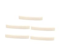 SUPVOX 5pcs Acoustic Guitar Bone Nuts 4x0.63x0.34cm Bone Nut Blanks Replacement Parts for Guitar Accessories Curved Saddle Compatible for Bridge